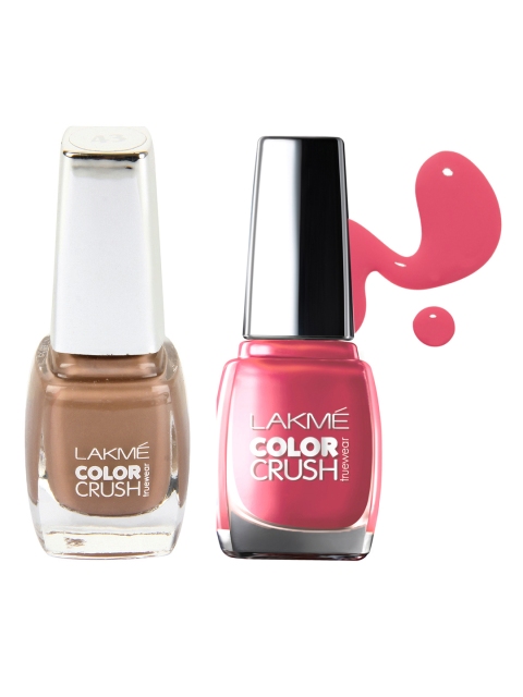 

Lakme Set of 2 True Wear Color Crush Nail Polish, Brown