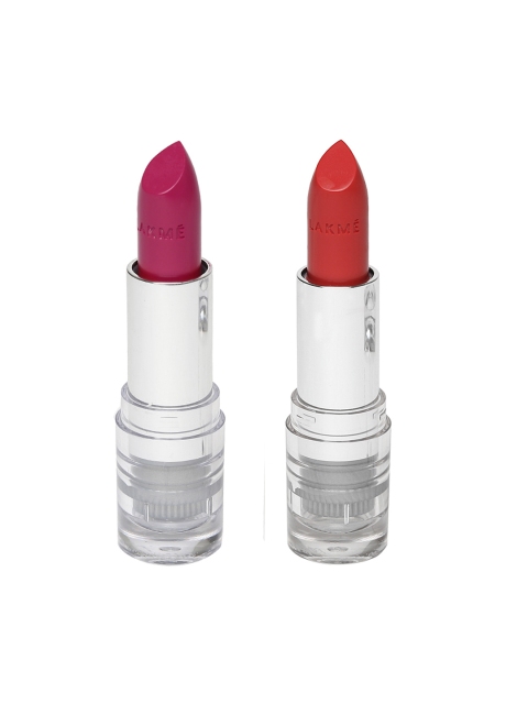 

Lakme Set of 2 Enrich Satin Lipsticks, Red