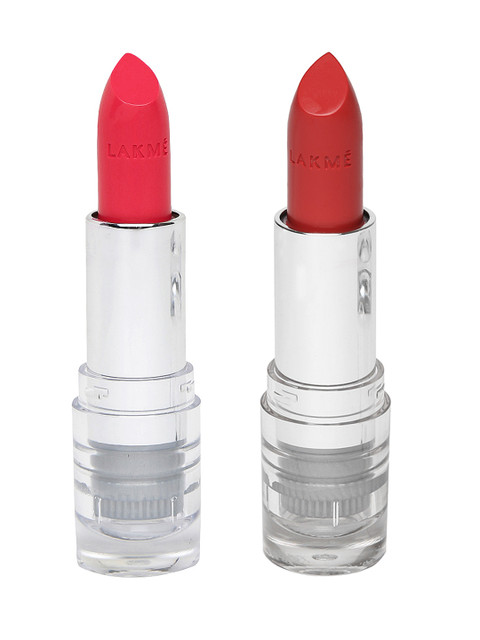 

Lakme Set of 2 Enrich Satin Lipsticks, Red