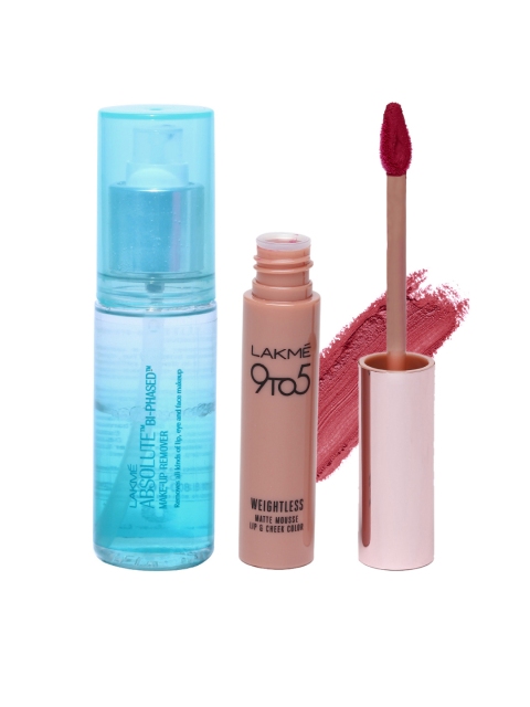 

Lakme Set Of Makeup Remover & Lipstick, Pink