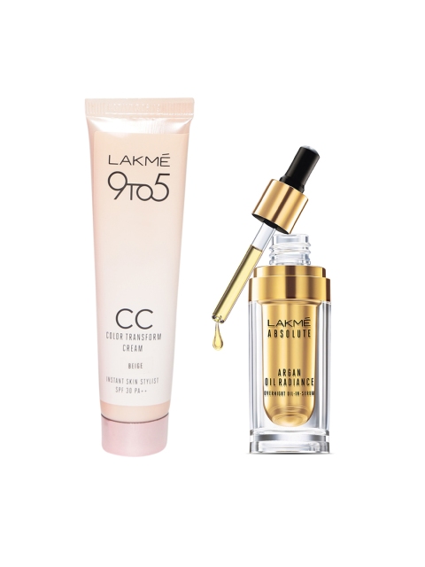 

Lakme Set Of Face Serum & Cream, Gold