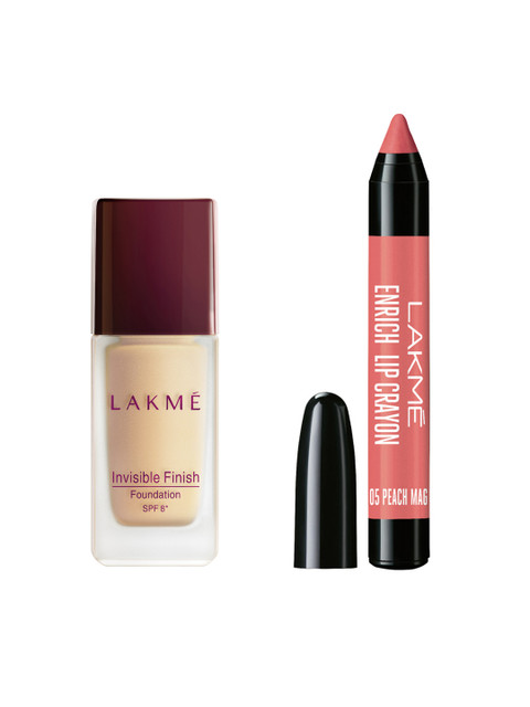 

Lakme Set of Lip Crayon & Foundation, Beige