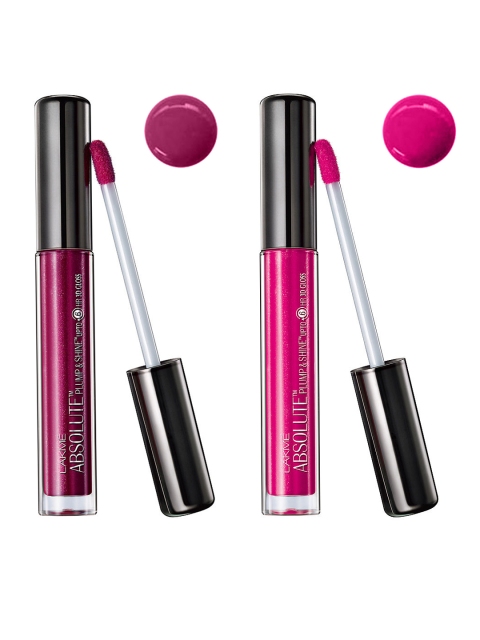 

Lakme Set Of 2 Plump & Shine Lip Gloss - Plumshine 3 ml & Candyshine Pink 3 ml