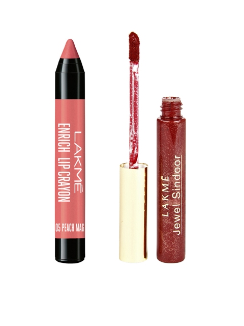 

Lakme Set Of Peach Magnet 05 Lip Crayon & Liquid Sindoor