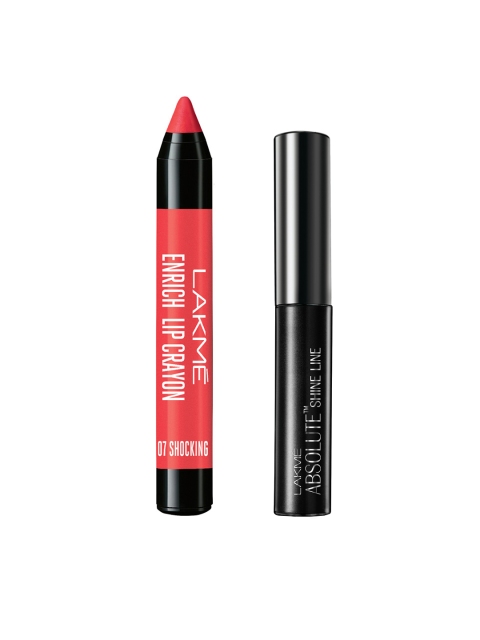

Lakme 07 Shocking Lip Crayon & Black Liquid Eye Liner