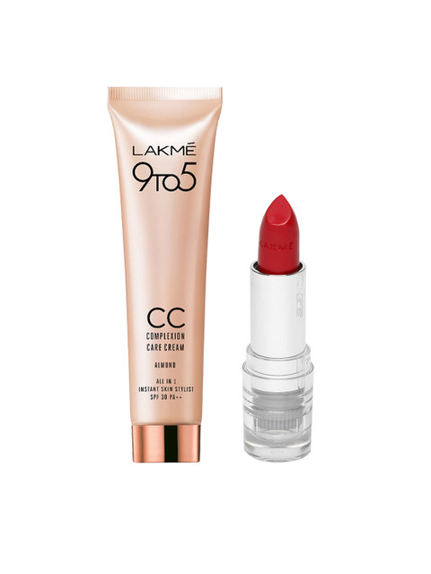 

Lakme Set of Lipstick & Complexion Care Cream, Pink