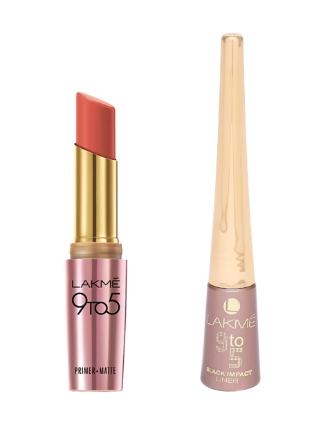 

Lakme Set of Lipstick & Eyeliner, Coral