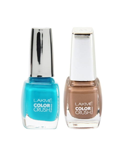 

Lakme Turquoise Blue & Brown Set of 2 Nail Polish