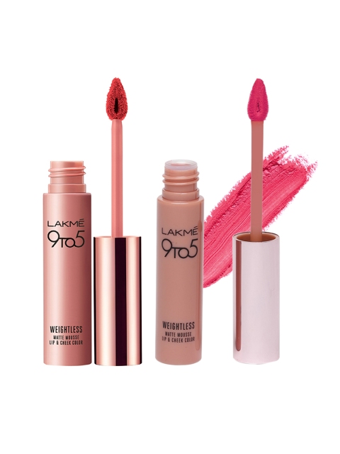 

Lakme 9 to 5 Set of 2 Lip & Cheek Colours, Pink