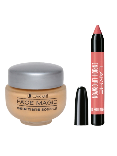 

Lakme Skin Tint Souffle & Lip Crayon, Pink