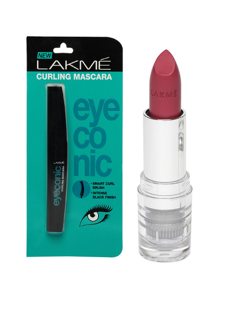 

Lakme Women Set of Mascara & Lipstick, Black