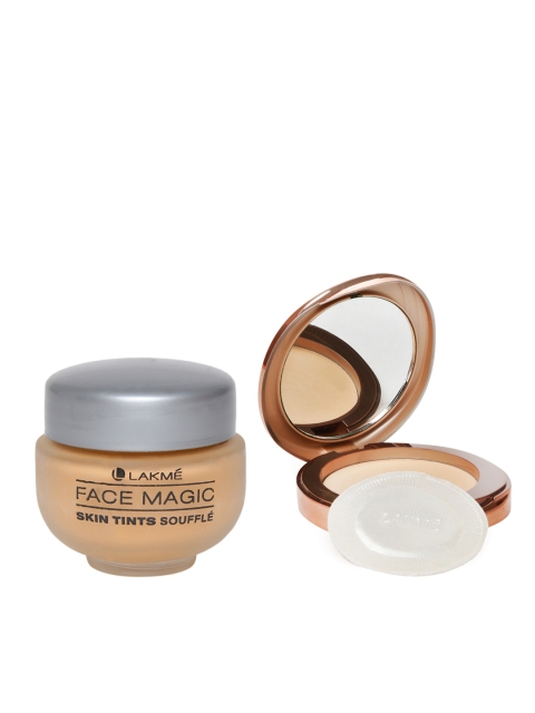 

Lakme Set of Flawless Matte Complexion Compact & Magic Skin Tints Souffle, Peach