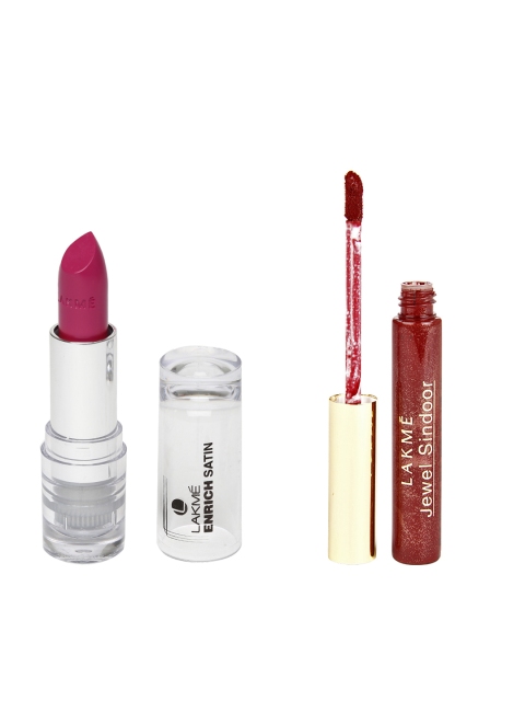 

Lakme Set of Jewel Sindoor & Enrich Satin Lipstick P154, Pink