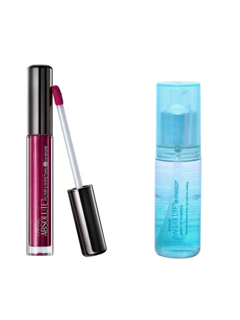 

Lakme Set of Absolute Bi-Phased Makeup Remover & Absolute Plumshine Lip Gloss, Mauve