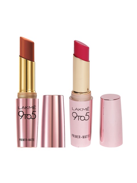 

Lakme Set of 2 Primer+Matte Lipsticks, Red