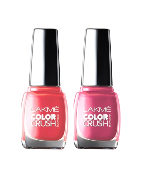 

Lakme Set of 2 Truewear Color Crush 18 & 23 Nail Polishes, Red
