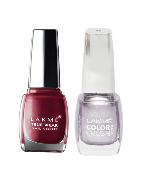 

Lakme Set of 2 Truewear Color Crush 04 & 25 Nail Polishes, Purple