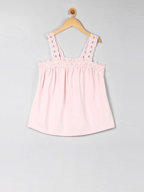 

GAP Girls Eyelet Strap Top, Pink