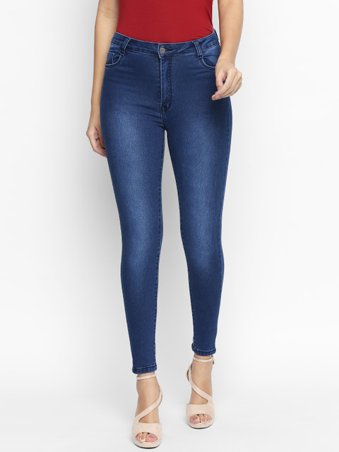 

PURPLE WATER Women Blue Slim Fit High-Rise Clean Look Stretchable Jeans