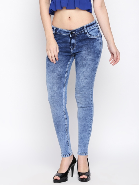 

PURPLE WATER Women Blue Slim Fit Mid-Rise Clean Look Stretchable Jeans