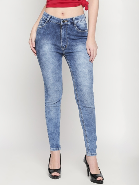 

PURPLE WATER Women Blue Slim Fit Mid-Rise Clean Look Stretchable Jeans