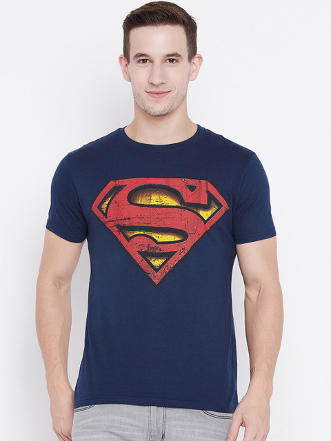 

Camey Men Navy Blue Printed Round Neck T-shirt