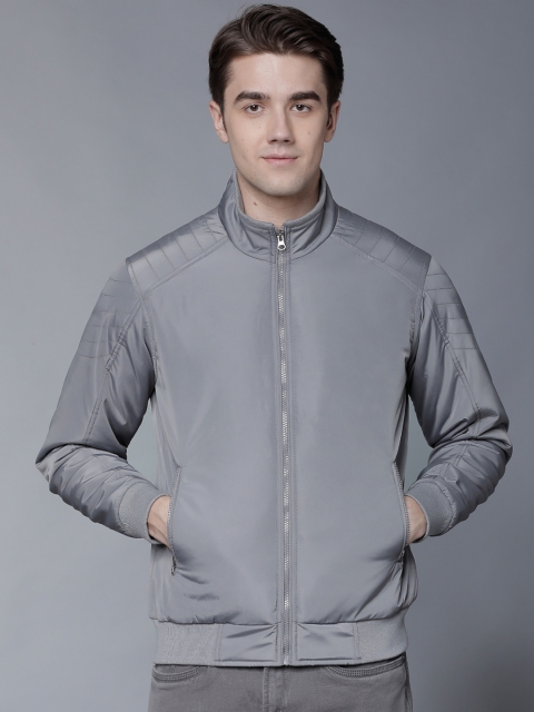 

LOCOMOTIVE Men Grey Solid Bomber