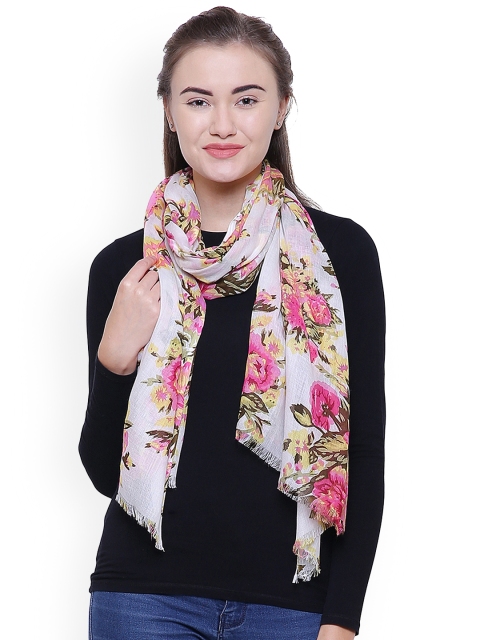 

Anekaant Pink & Off-White Printed Scarf