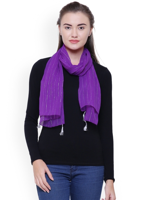 

Anekaant Purple Solid Scarf