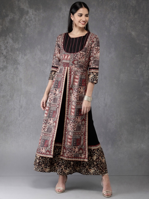 

Anouk Women Multicoloured Kalamkari Printed Straight Kurta, Multi