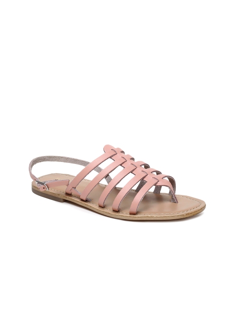 

Tao Paris Women Pink Solid Leather Gladiators