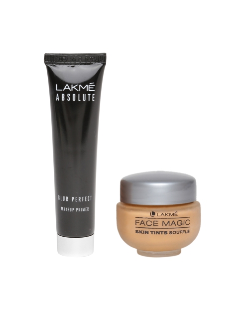 

Lakme Set of Face Magic Skin Tints Souffle & Absolute Blur Perfect Makeup Primer, Black
