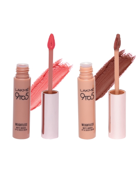 

Lakme Set of 2 Lip & Cheek Colours, Brown