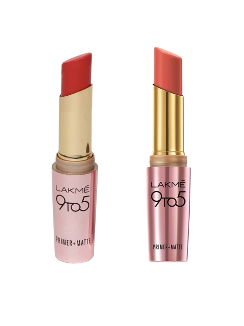 

Lakme Matte Brick Blush Lipstick & Coral Date Lipstick