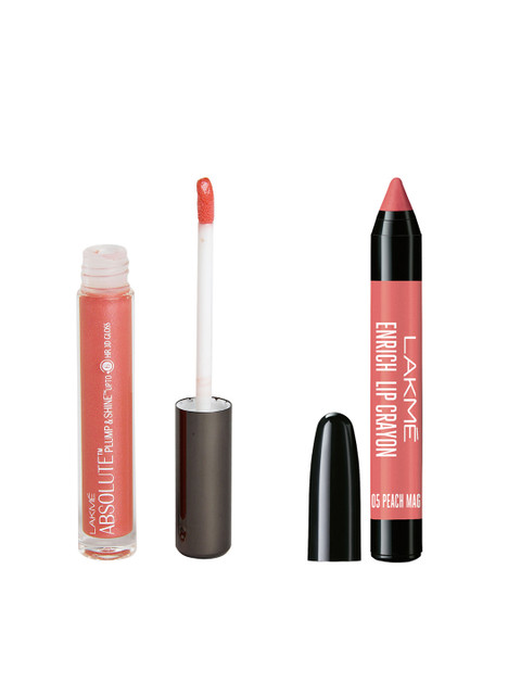 

Lakme Set of Lip Gloss & Lip Crayon, Peach
