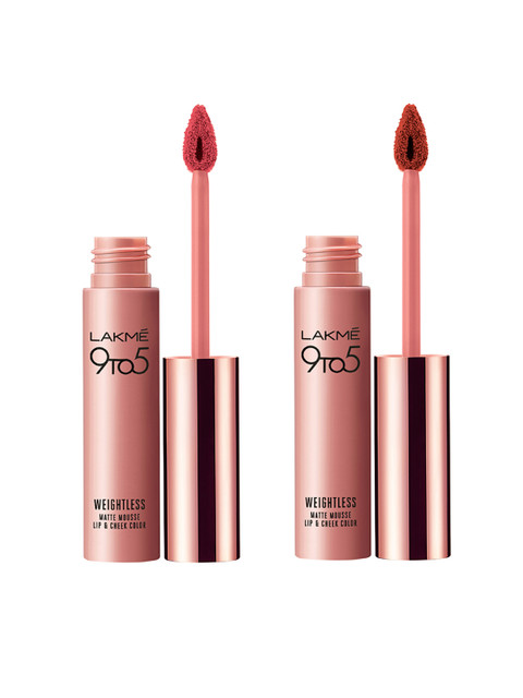 

Lakme Set of 2 Liquid Lipstick, Pink