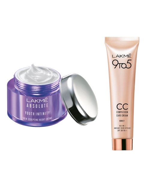

Lakme Set Of Night Cream & Complexion Care Cream, White