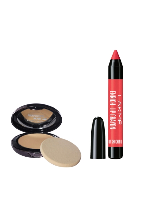 

Lakme Set Of Lip Crayon & Compact, Beige