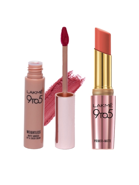 

Lakme Set of 2 Lipsticks, Pink