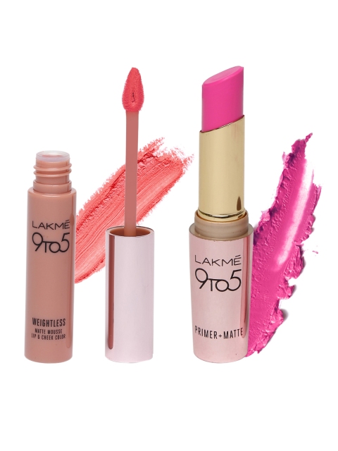 

Lakme Set of 2 Lipsticks, Pink