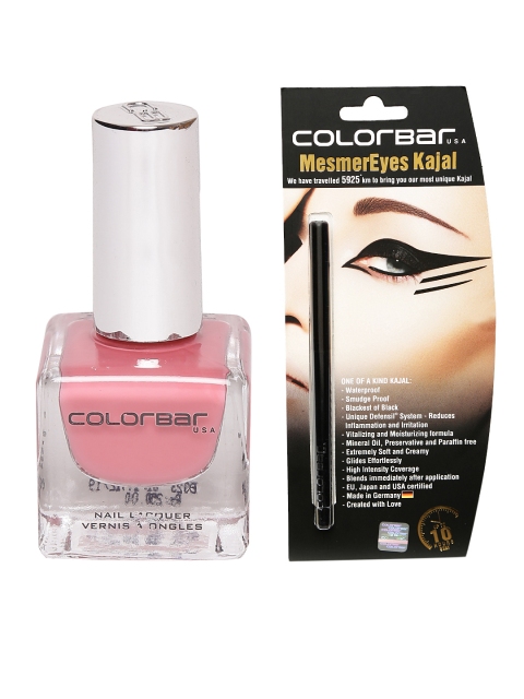 

Colorbar Set of MesmerEyes Kajal & Luxe Nail Lacquer, Black
