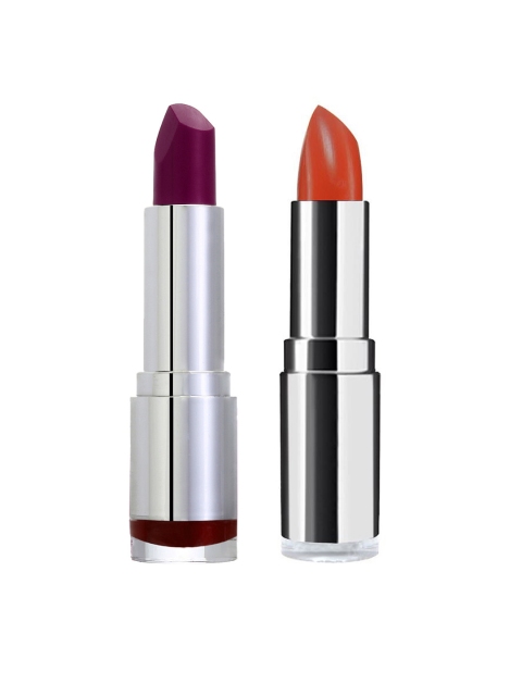 Colorbar Set of 2 Velvet Matte Lipsticks, Purple
