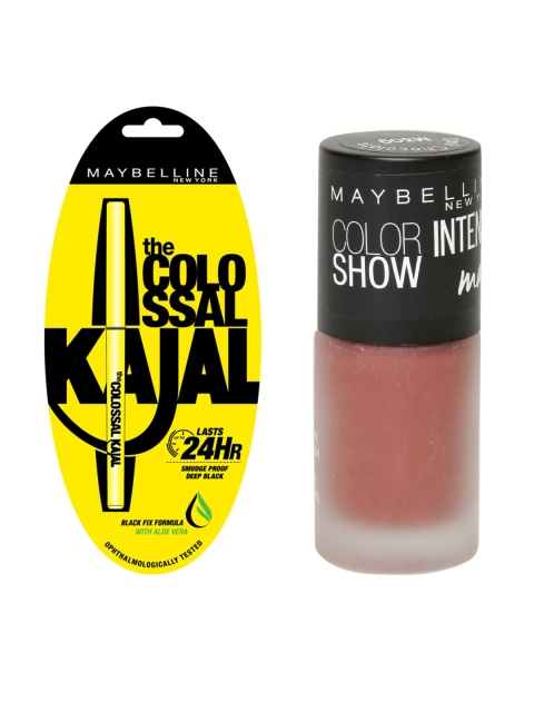 

Maybelline New York Set of Kajal & Nail Polish, Black