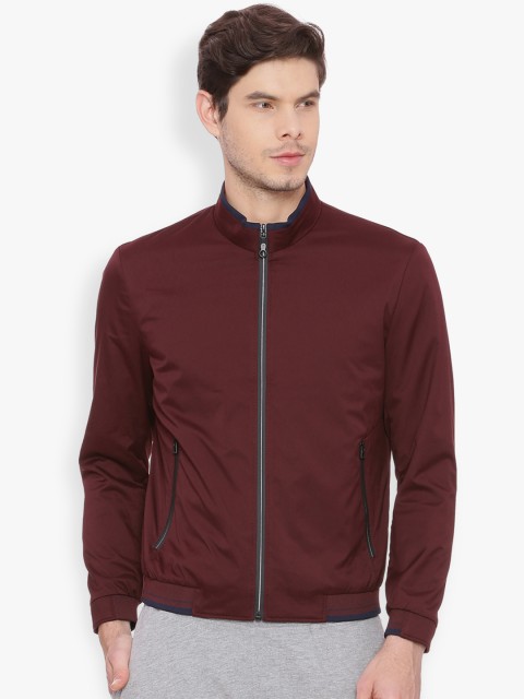 

Basics Men Maroon Solid Bomber