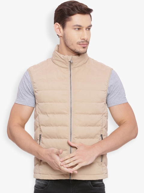 

Basics Men Beige Solid Puffer Jacket