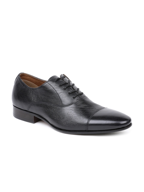 

ALDO Men Black Solid Leather Formal Derbys