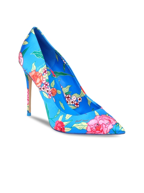 

ALDO Women Blue Printed Heels