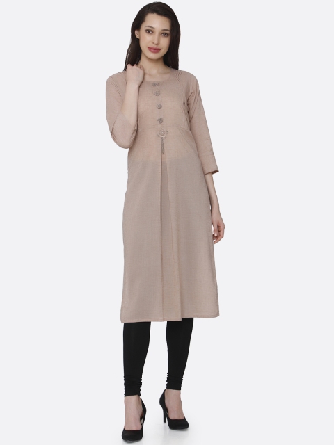 

RAISIN Women Pink Solid A-Line Kurta