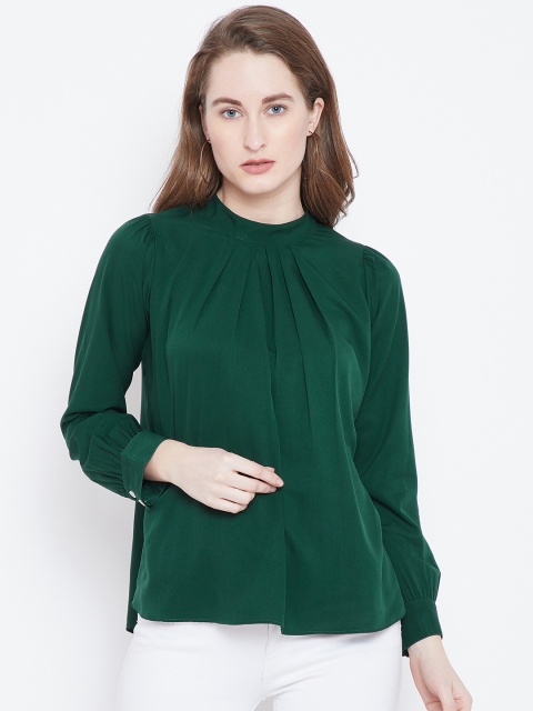 

Berrylush Women Green Solid Top