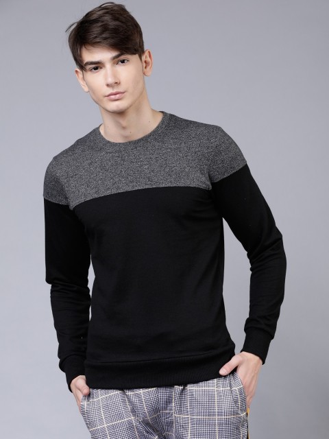 

HIGHLANDER Men Black Colourblocked Sweatshirt
